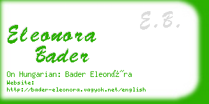 eleonora bader business card